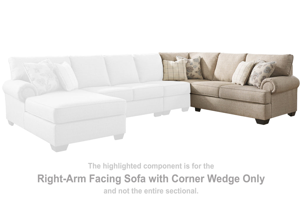 Baceno Right-Arm Facing Sofa with Corner Wedge