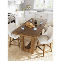 Cabalynn RECT Dining Room Counter Table and 6 Chairs;Light Brown