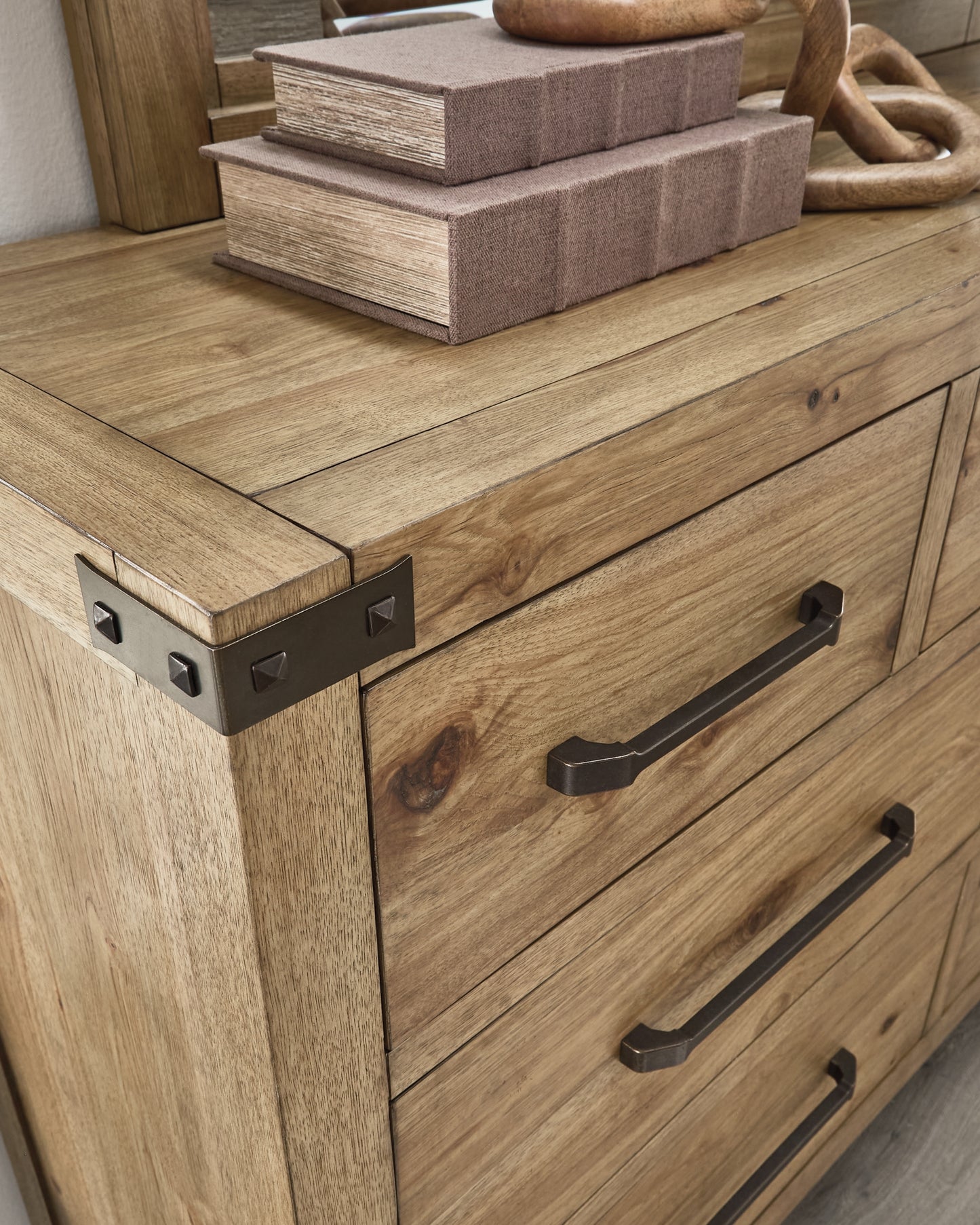 Ridgester 7-Drawer Dresser with Mirror;Brown