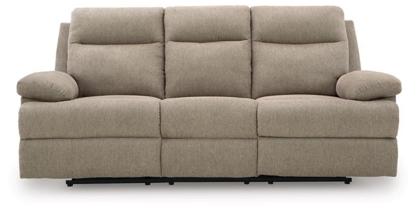 Tarrant Reclining Sofa with Drop Down Table;Mocha