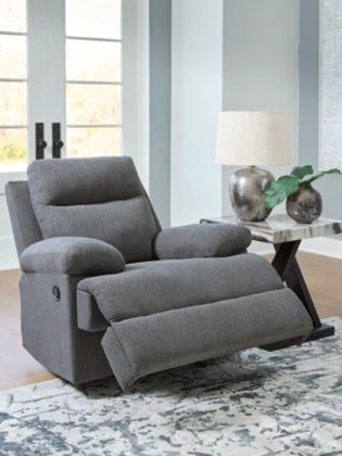 Tarrant Rocker Recliner;Charcoal