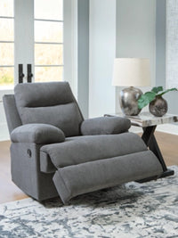 Tarrant Rocker Recliner;Charcoal
