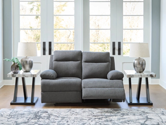 Tarrant Reclining Loveseat;Charcoal