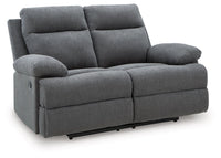 Tarrant Reclining Loveseat;Charcoal