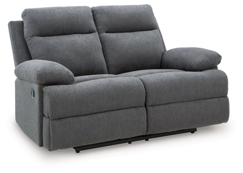 Tarrant Reclining Loveseat;Charcoal