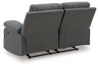 Tarrant Reclining Loveseat;Charcoal