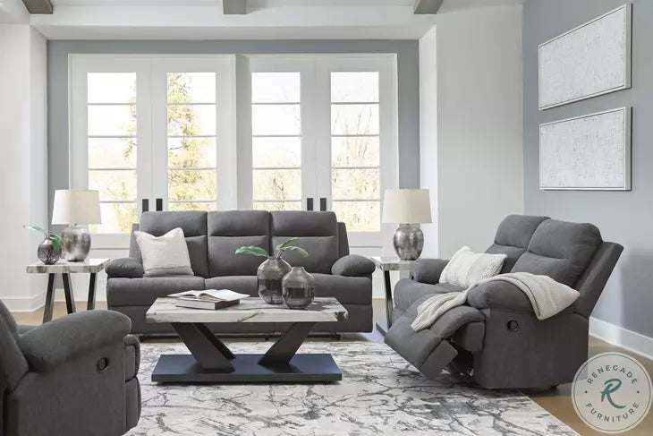 Tarrant Recliner Sofa Set;Charcoal