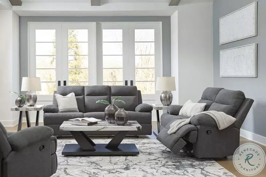 Tarrant Recliner Sofa Set;Charcoal