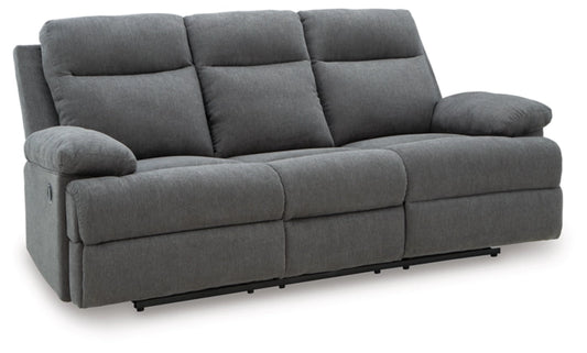 Tarrant REC Sofa w/Drop Down Table; Charcoal