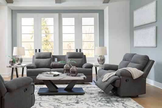 Tarrant Recliner Sofa Set;Charcoal