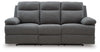 Tarrant REC Sofa w/Drop Down Table; Charcoal