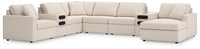 Modmax 8-Piece Sectional with Chaise and Audio Consoles;Oyster