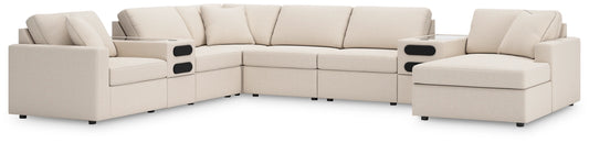 Modmax 8-Piece Sectional with Chaise and Audio Consoles;Oyster