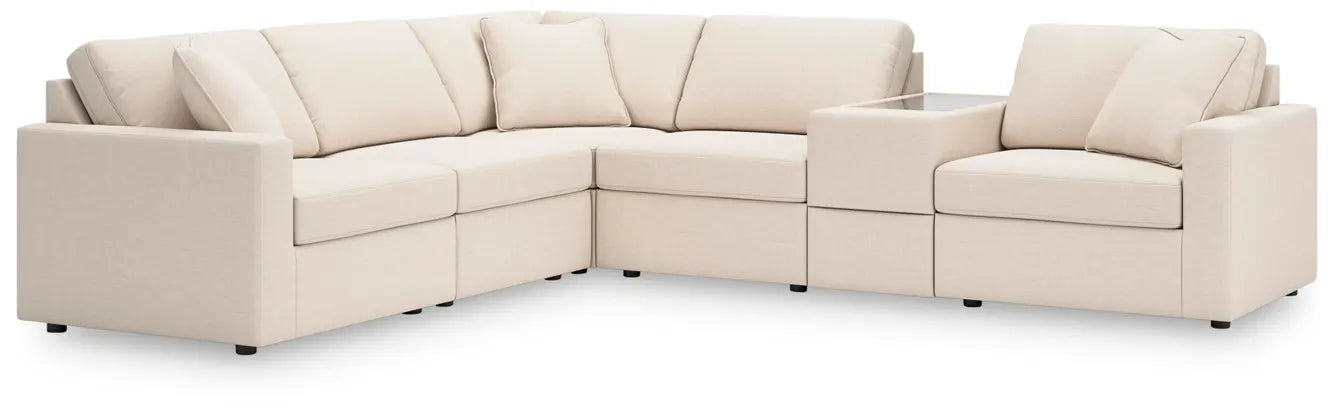 Modmax 6-Piece Sectional with Storage Console;Oyster