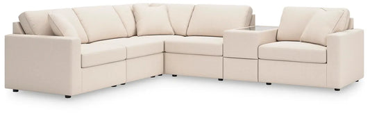 Modmax 6-Piece Sectional with Storage Console;Oyster