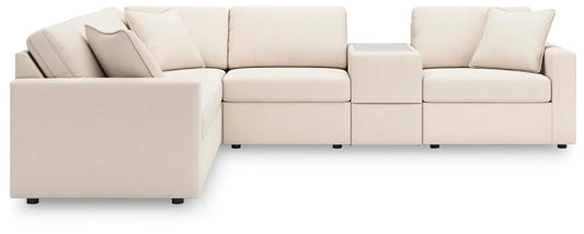 Modmax 6-Piece Sectional with Storage Console;Oyster