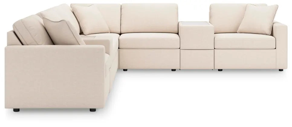 Modmax 6-Piece Sectional with Storage Console;Oyster