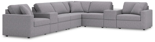 Modmax 8-Piece Sectional with Storage Consoles;Granite