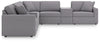 Modmax 8-Piece Sectional with Storage Consoles;Granite