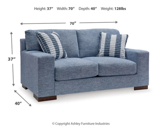 Belvoir Loveseat;Denim