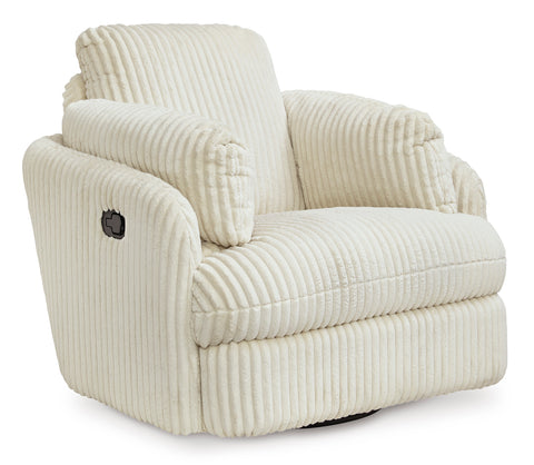 Tie-Breaker Swivel Glider Recliner;Ivory