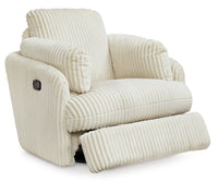 Tie-Breaker Swivel Glider Recliner;Ivory