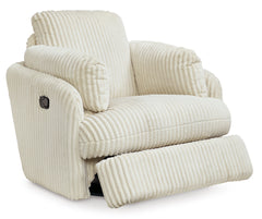 Tie-Breaker Swivel Glider Recliner;Ivory
