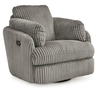 Tie-Breaker Swivel Glider Recliner;Fog