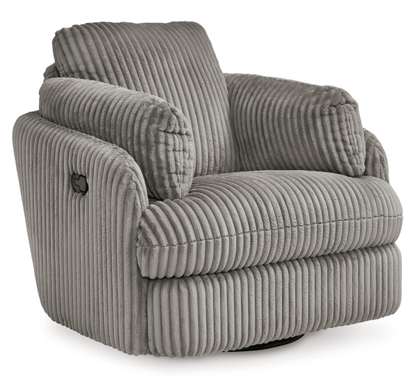 Tie-Breaker Swivel Glider Recliner;Fog