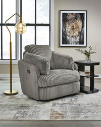 Tie-Breaker Swivel Glider Recliner;Fog