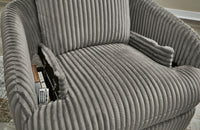 Tie-Breaker Swivel Glider Recliner;Fog