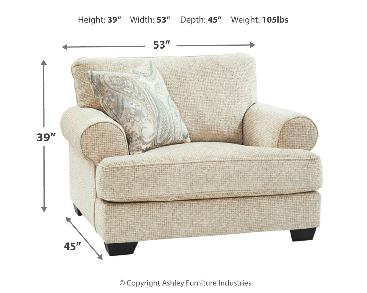 Monaghan Oversized Chair - Ashley Furniture - Brunei