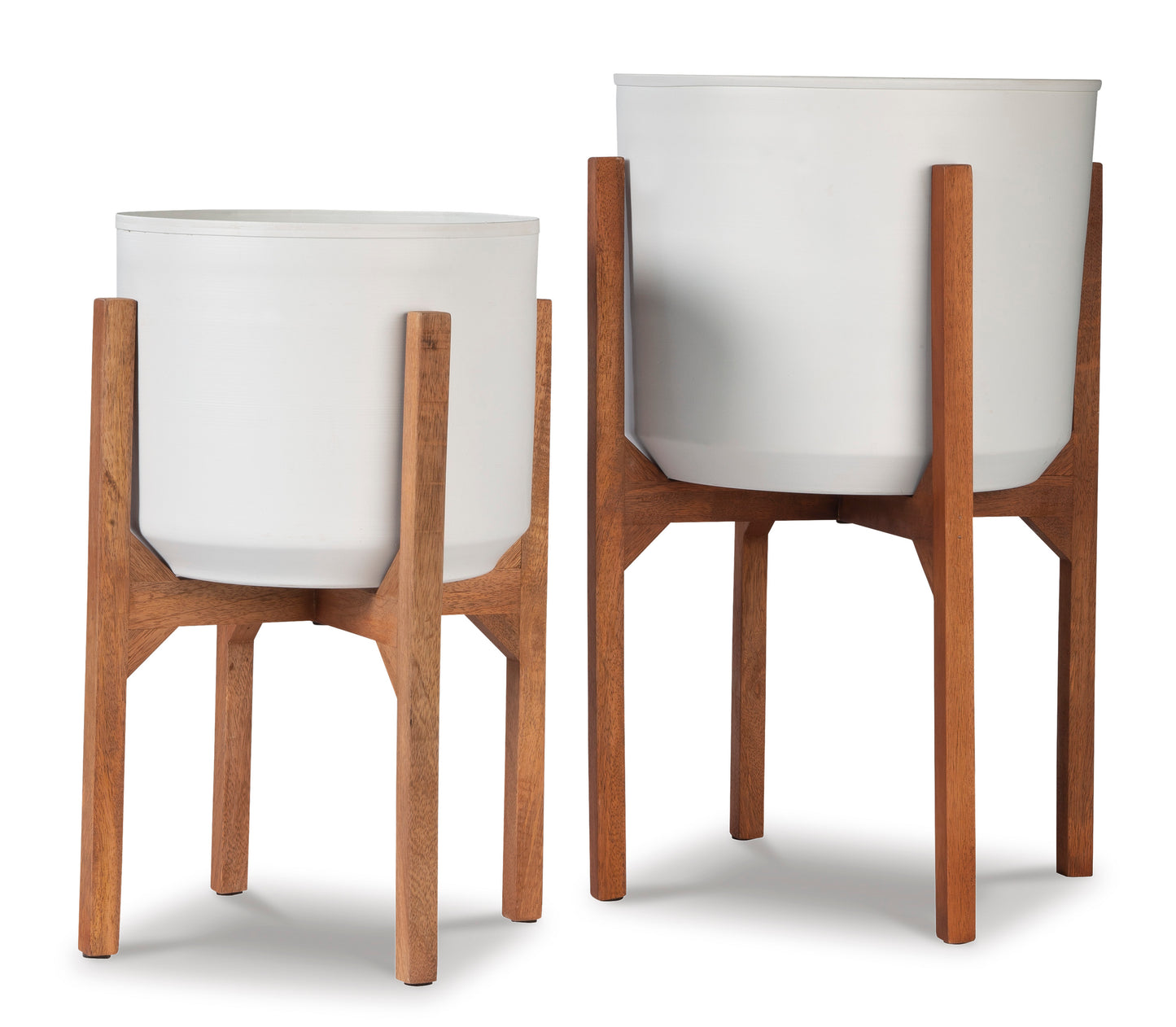 Dorcey Planter;White/Brown