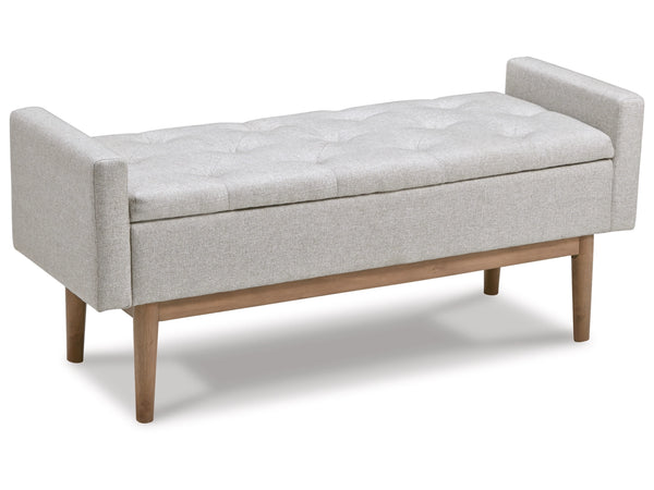 Briarson Storage Bench;Beige/brown
