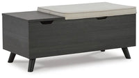 Yarlow Storage Bench;Linen/Gray