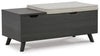 Yarlow Storage Bench;Linen/Gray