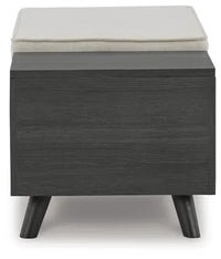 Yarlow Storage Bench;Linen/Gray