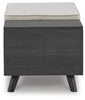 Yarlow Storage Bench;Linen/Gray