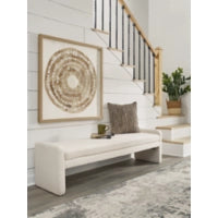 Lembertson Accent Bench;ECRU