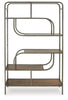 Jaddon Bookcase;Brown