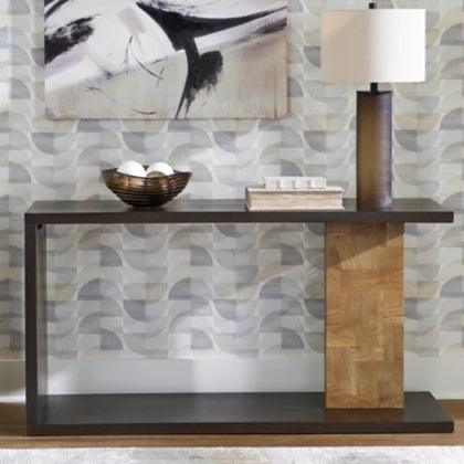 Camlett Sofa/Console Table;Brown