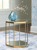 Veerwick Accent Cocktail Table;Gold finish