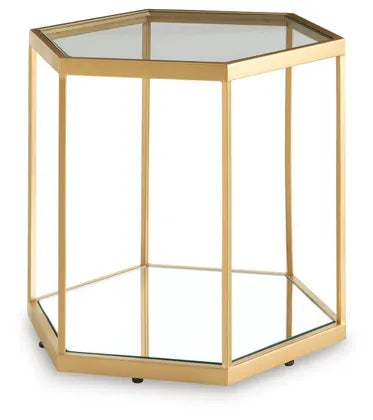 Veerwick Accent Cocktail Table;Gold finish