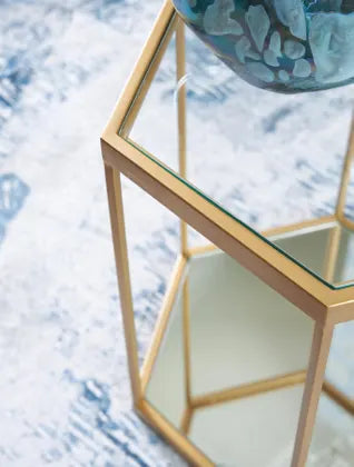 Veerwick Accent Cocktail Table;Gold finish