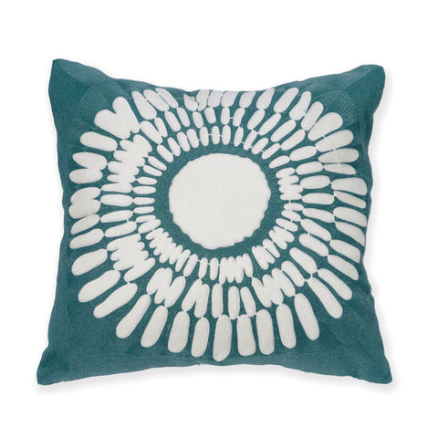 Pillow;White/Blue