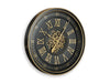 Dairton Wall Clock;Black/Gold Finish
