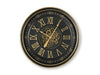 Dairton Wall Clock;Black/Gold Finish