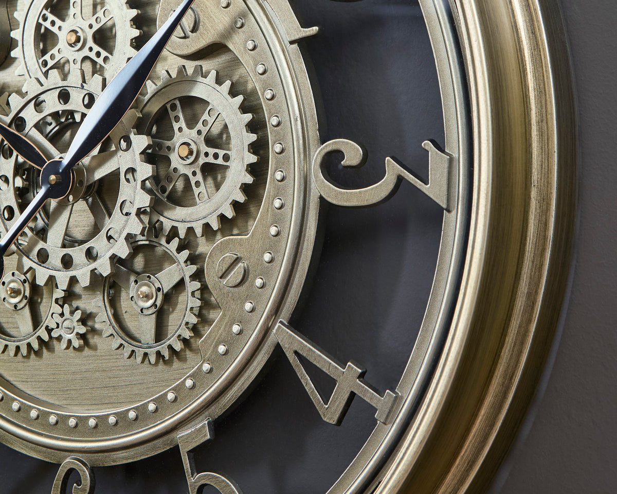 Gilover Wall Clock;Champagne Finish