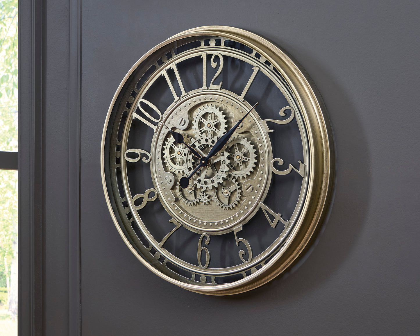Gilover Wall Clock;Champagne Finish