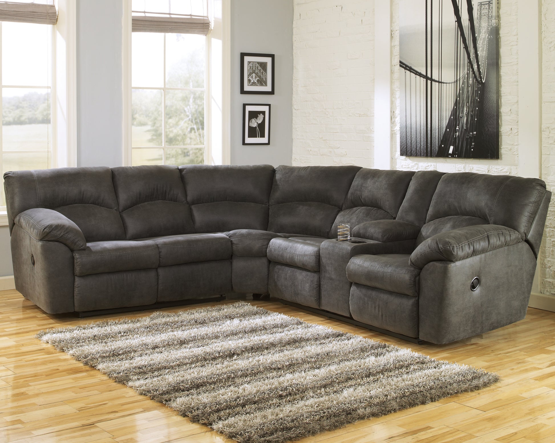 Tambo 2-Piece Reclining Sectional - Ashley Furniture - Brunei